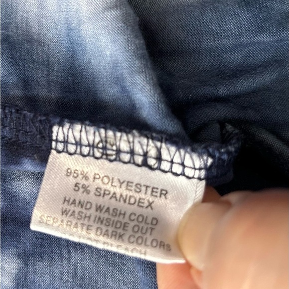 Aces Design Women’s XXL Blue Tie Dye Sequin V Neck Top Stretch Hippie Bohemian - Picture 10 of 11